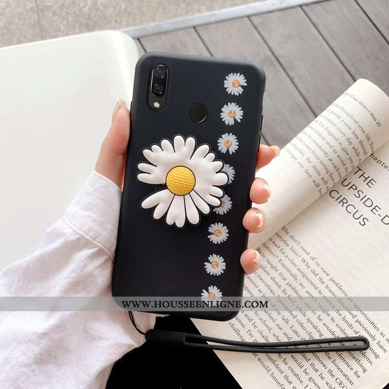 Housse Huawei P Smart+ Personnalité Créatif Protection Support Ultra Tendance Légère Noir