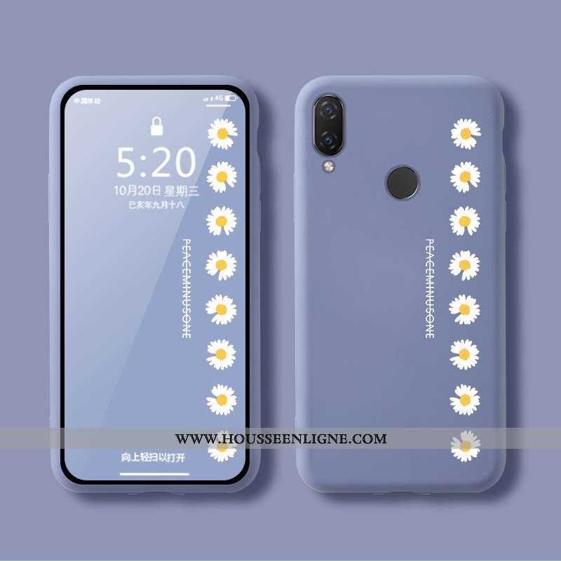 Housse Huawei P Smart+ Protection Fluide Doux Silicone Désign Coque Vert Amoureux Verte
