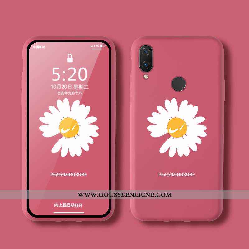 Housse Huawei P Smart+ Protection Fluide Doux Silicone Désign Coque Vert Amoureux Verte