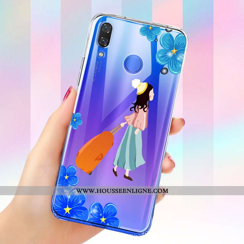 Housse Huawei P Smart+ Protection Transparent Ballon Fluide Doux Téléphone Portable Tout Compris Sil