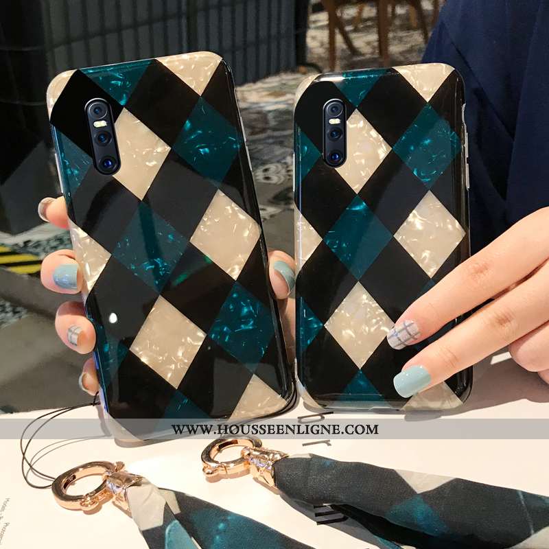 Housse Huawei P Smart+ Silicone Personnalité Tendance Multicolore Coque Losange Tout Compris Coloré