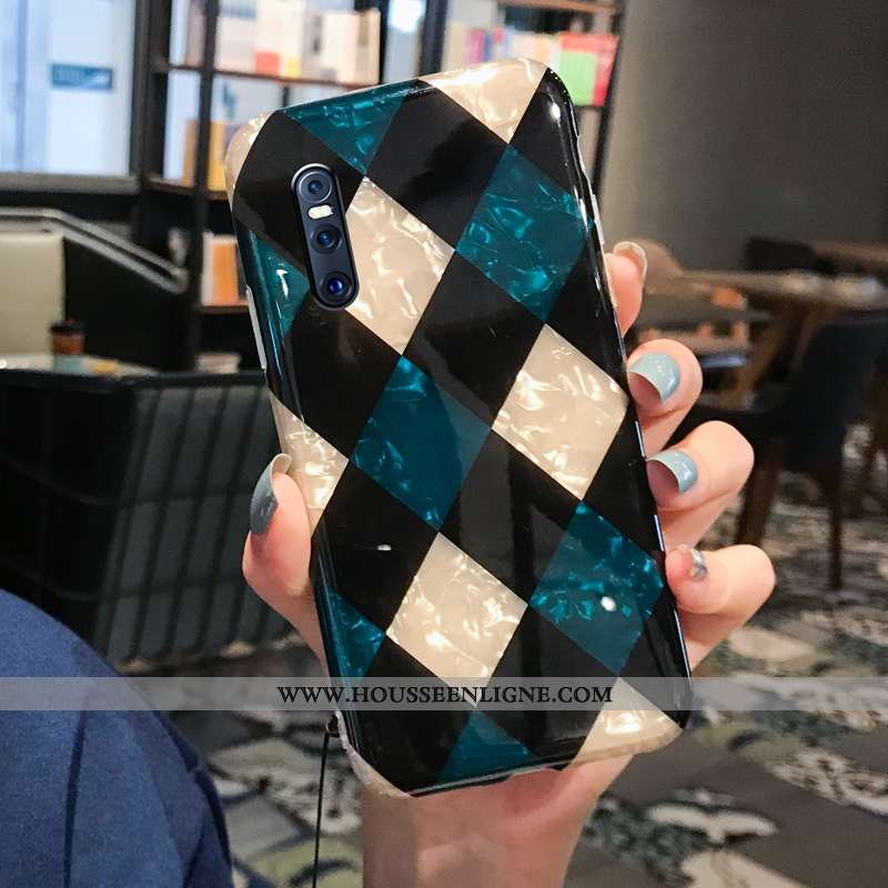 Housse Huawei P Smart+ Silicone Personnalité Tendance Multicolore Coque Losange Tout Compris Coloré
