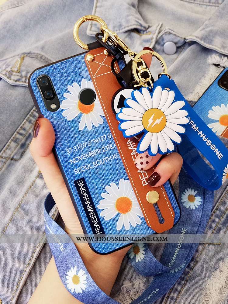 Housse Huawei P Smart+ Tendance Légère Personnalité Mode Ultra Incassable Étui Bleu