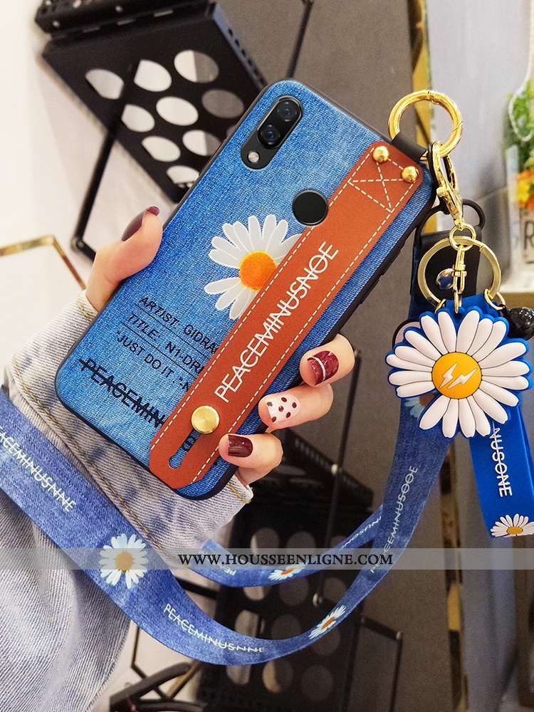 Housse Huawei P Smart+ Tendance Légère Personnalité Mode Ultra Incassable Étui Bleu