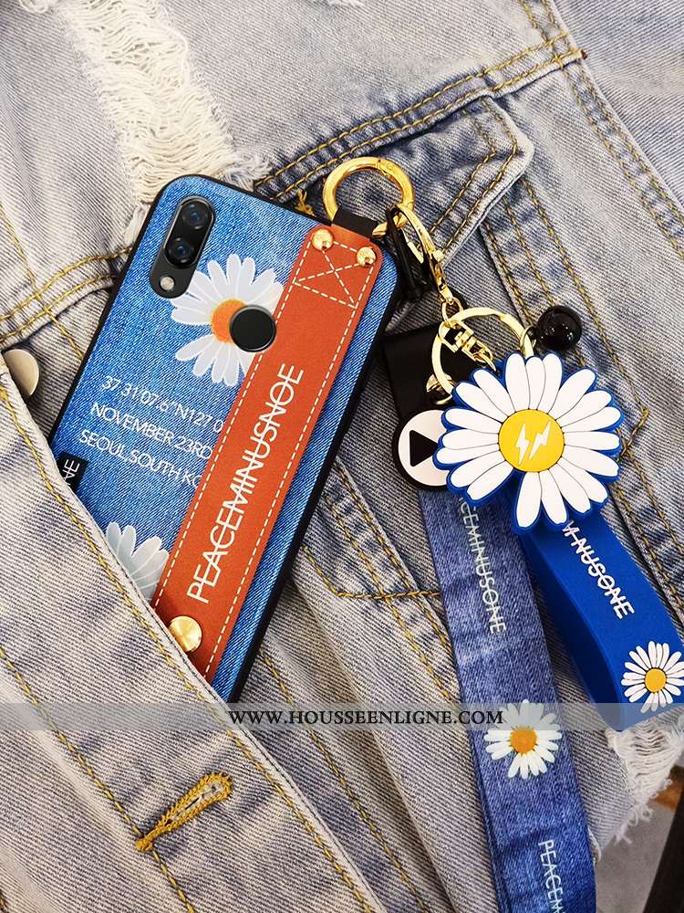 Housse Huawei P Smart+ Tendance Légère Personnalité Mode Ultra Incassable Étui Bleu