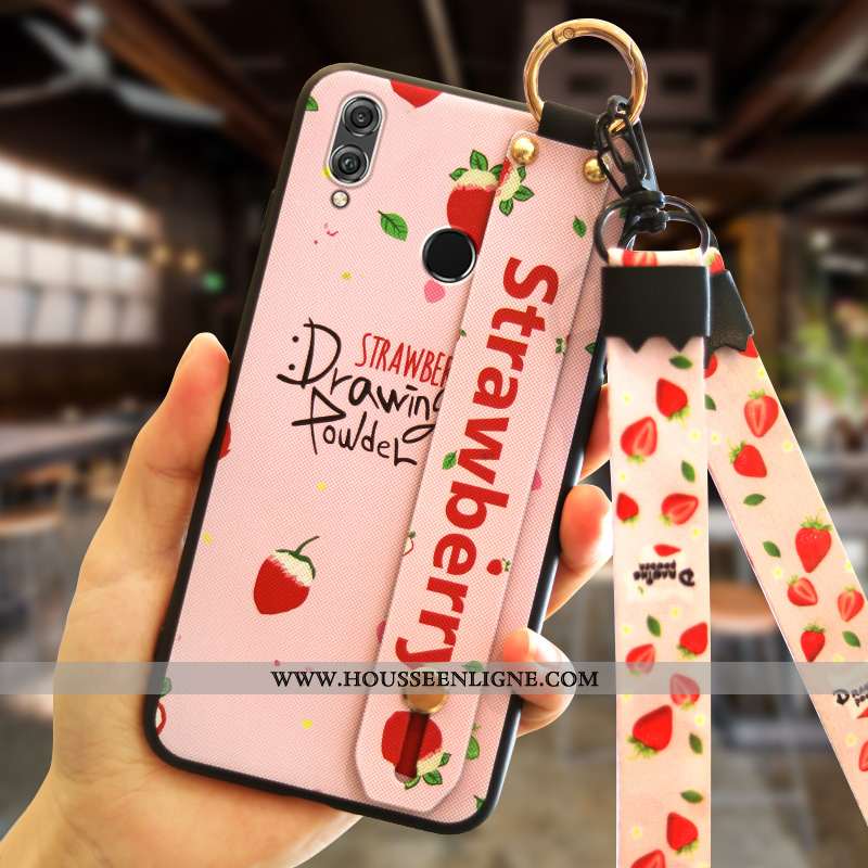 Housse Huawei P Smart+ Tendance Silicone Incassable Étui Rose Tout Compris Téléphone Portable