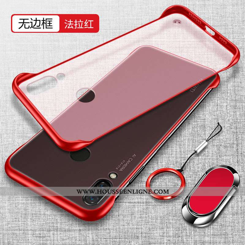 Housse Huawei P Smart+ Transparent Délavé En Daim Téléphone Portable Légère Tendance Étui Ultra Roug