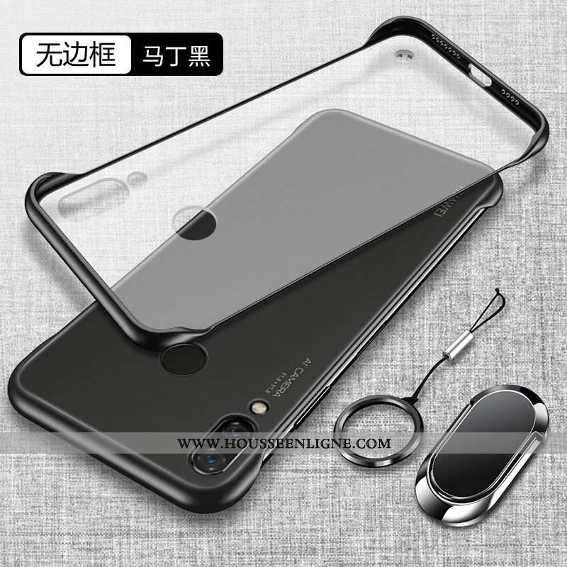 Housse Huawei P Smart+ Transparent Délavé En Daim Téléphone Portable Légère Tendance Étui Ultra Roug