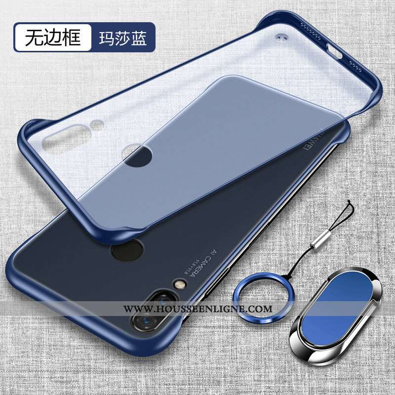 Housse Huawei P Smart+ Transparent Délavé En Daim Téléphone Portable Légère Tendance Étui Ultra Roug