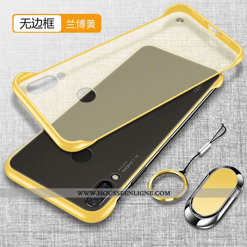 Housse Huawei P Smart+ Transparent Délavé En Daim Téléphone Portable Légère Tendance Étui Ultra Roug