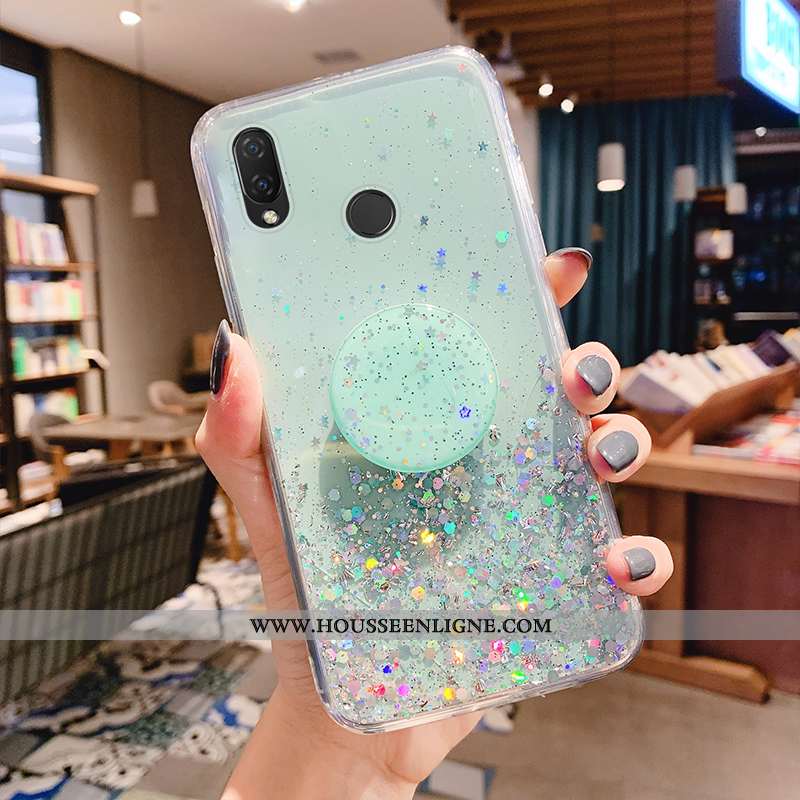Housse Huawei P Smart+ Transparent Personnalité Protection Tendance Clair Créatif Tout Compris Verte