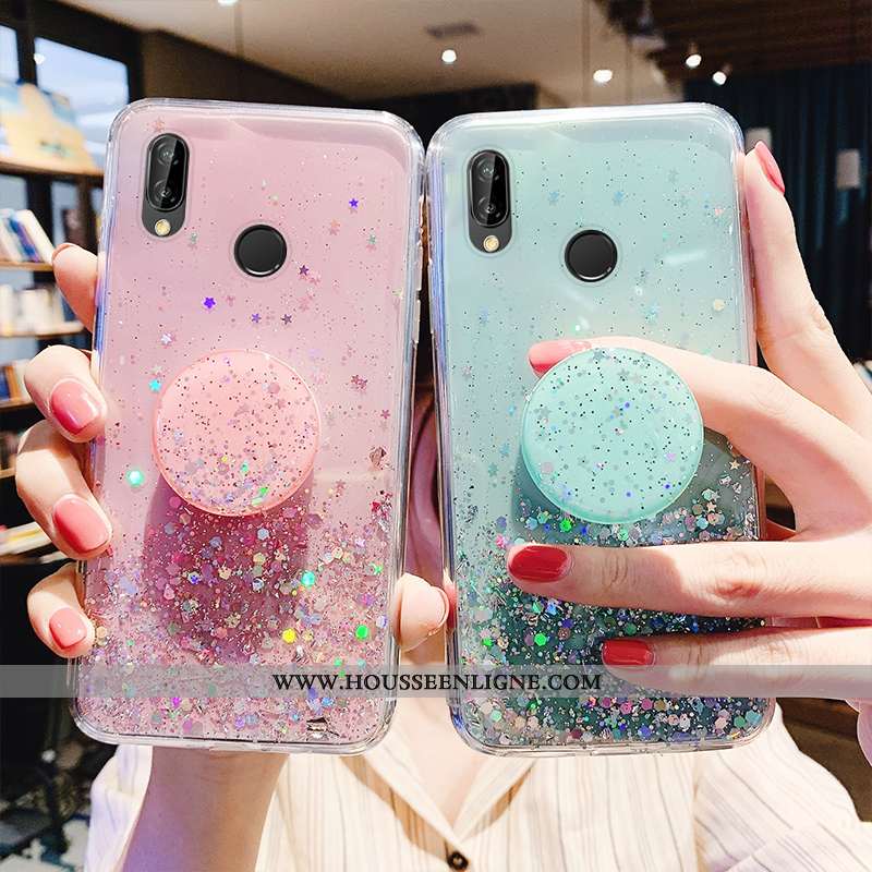Housse Huawei P Smart+ Transparent Personnalité Protection Tendance Clair Créatif Tout Compris Verte