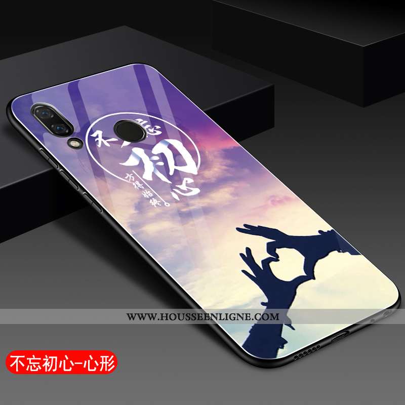 Housse Huawei P Smart+ Verre Silicone Rouge Incassable Étui Coque Téléphone Portable