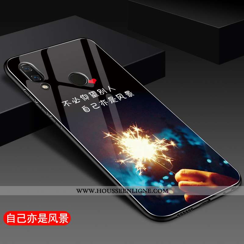 Housse Huawei P Smart+ Verre Silicone Rouge Incassable Étui Coque Téléphone Portable