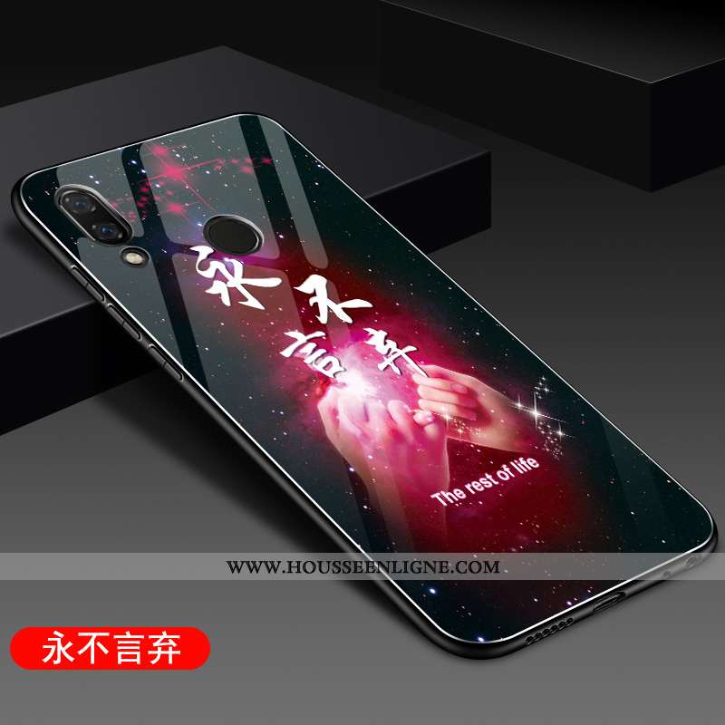 Housse Huawei P Smart+ Verre Silicone Rouge Incassable Étui Coque Téléphone Portable