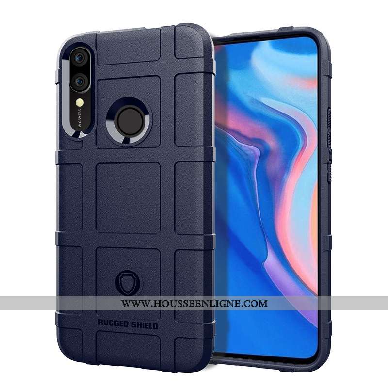 Housse Huawei P Smart Z Bleu Marin Étui Coque Téléphone Portable Bleu Foncé