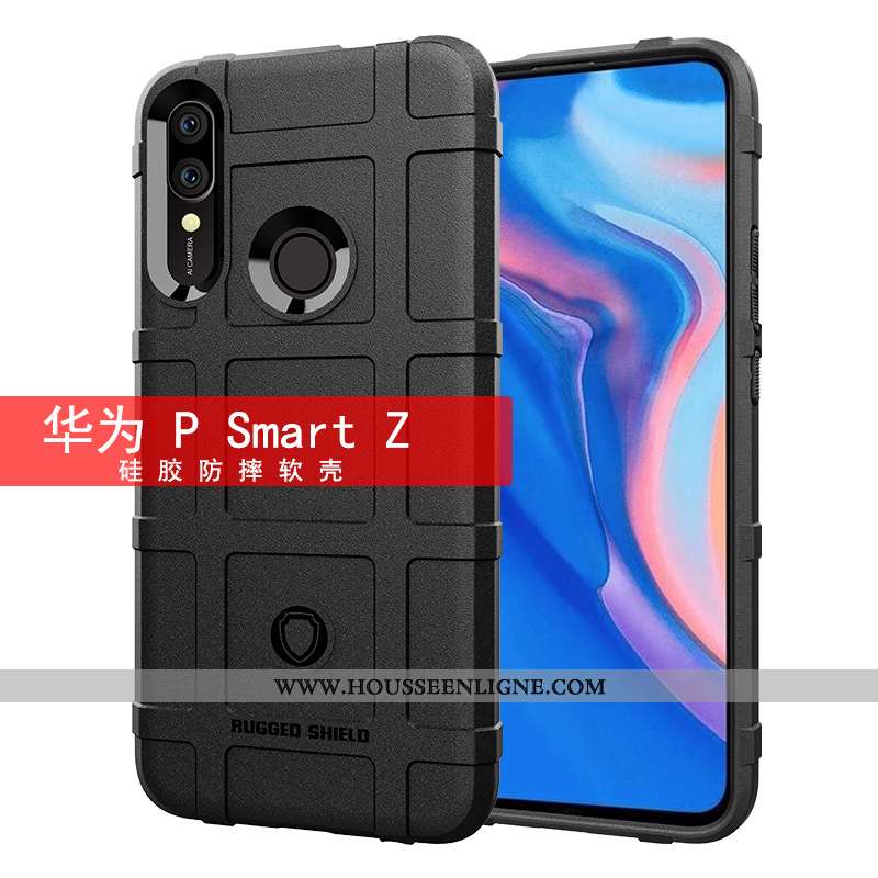 Housse Huawei P Smart Z Bleu Marin Étui Coque Téléphone Portable Bleu Foncé