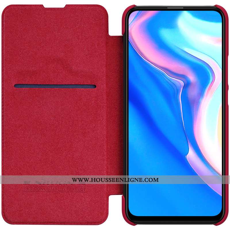 Housse Huawei P Smart Z Cuir Rouge Téléphone Portable Étui