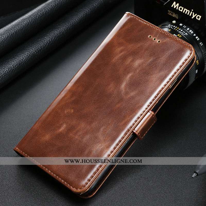 Housse Huawei P20 Cuir Véritable Téléphone Portable Rouge Plier Jaune Reversible