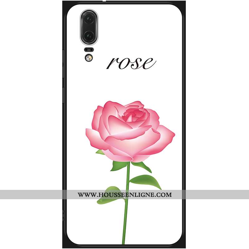 Housse Huawei P20 Fluide Doux Protection Tout Compris Rouge Incassable Coque Téléphone Portable