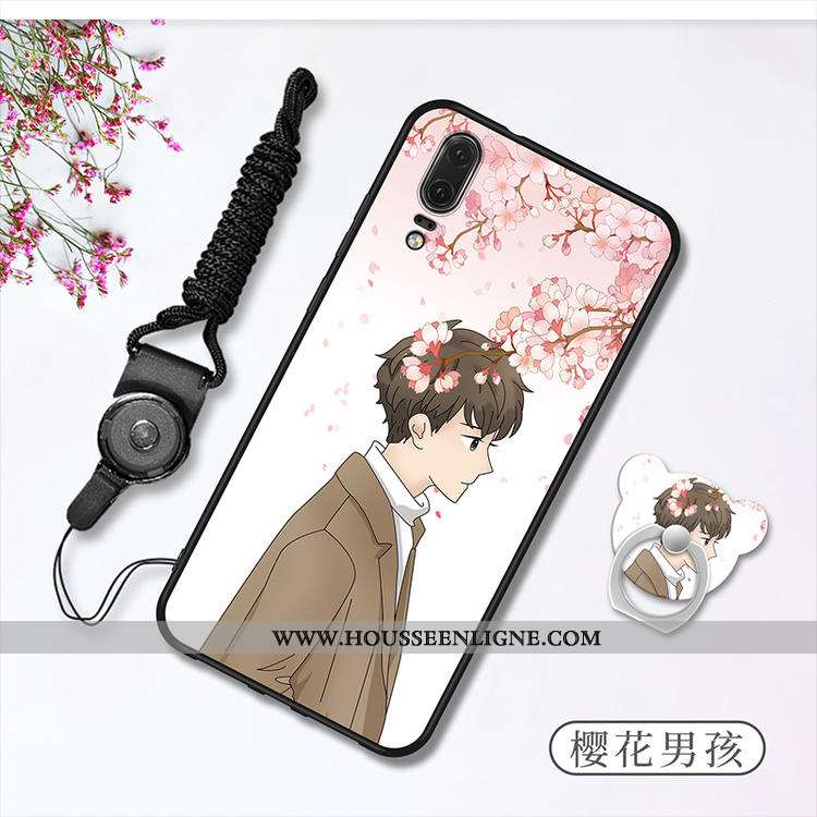 Housse Huawei P20 Fluide Doux Protection Tout Compris Rouge Incassable Coque Téléphone Portable