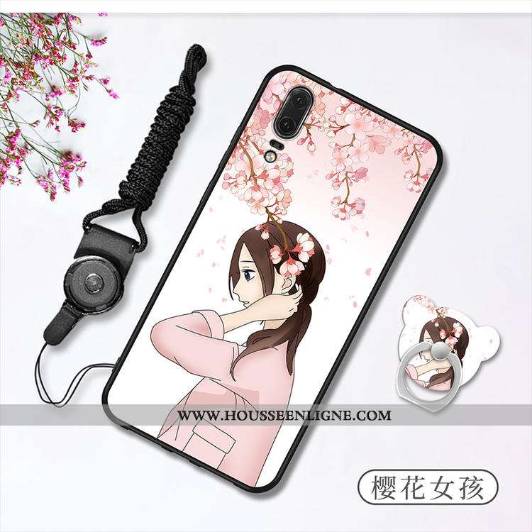 Housse Huawei P20 Fluide Doux Protection Tout Compris Rouge Incassable Coque Téléphone Portable