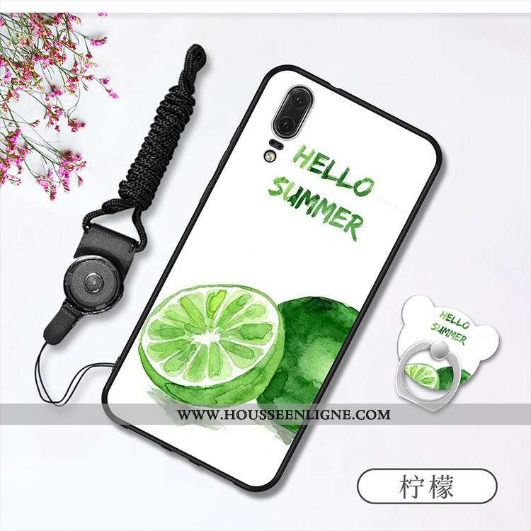 Housse Huawei P20 Fluide Doux Protection Tout Compris Rouge Incassable Coque Téléphone Portable