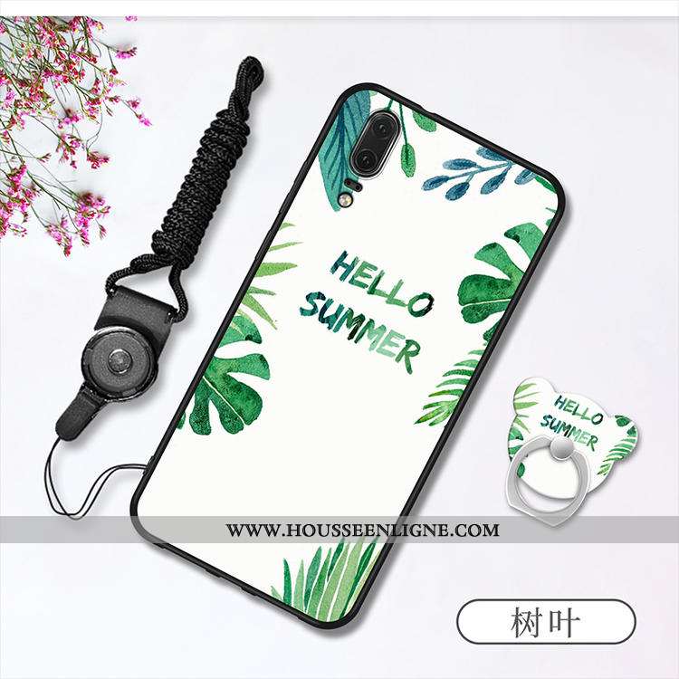 Housse Huawei P20 Fluide Doux Protection Tout Compris Rouge Incassable Coque Téléphone Portable