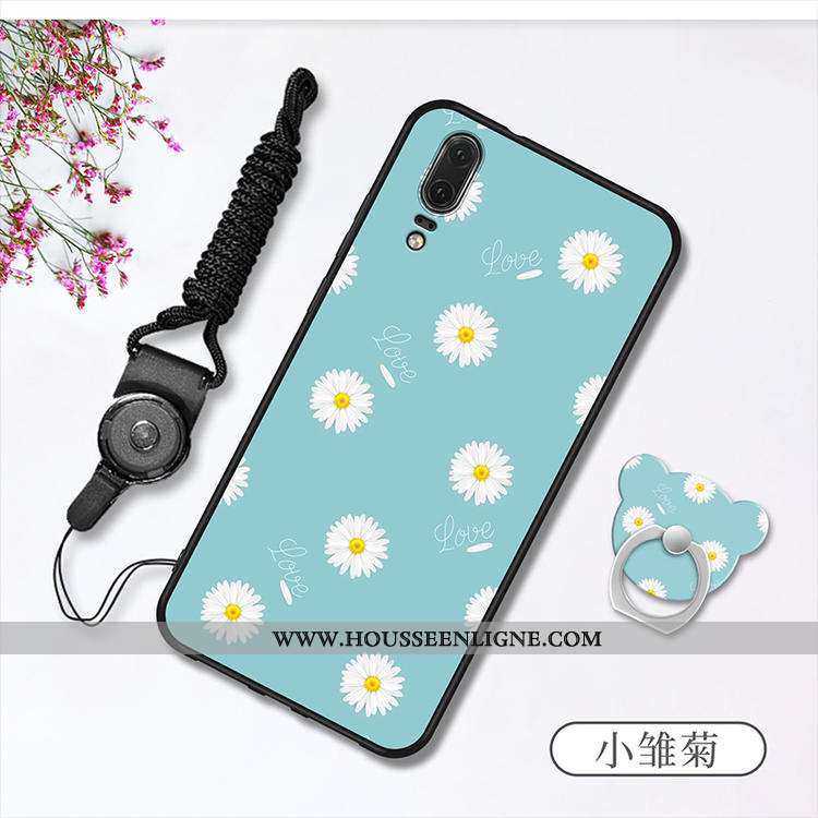 Housse Huawei P20 Fluide Doux Protection Tout Compris Rouge Incassable Coque Téléphone Portable