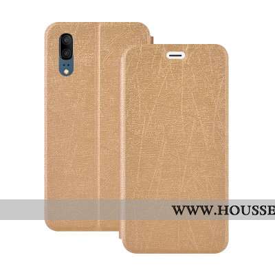 Housse Huawei P20 Fluide Doux Protection Étui Cuir Rouge Coque Rose