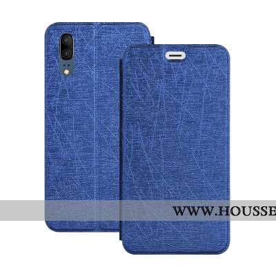 Housse Huawei P20 Fluide Doux Protection Étui Cuir Rouge Coque Rose
