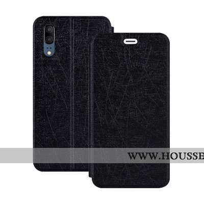 Housse Huawei P20 Fluide Doux Protection Étui Cuir Rouge Coque Rose
