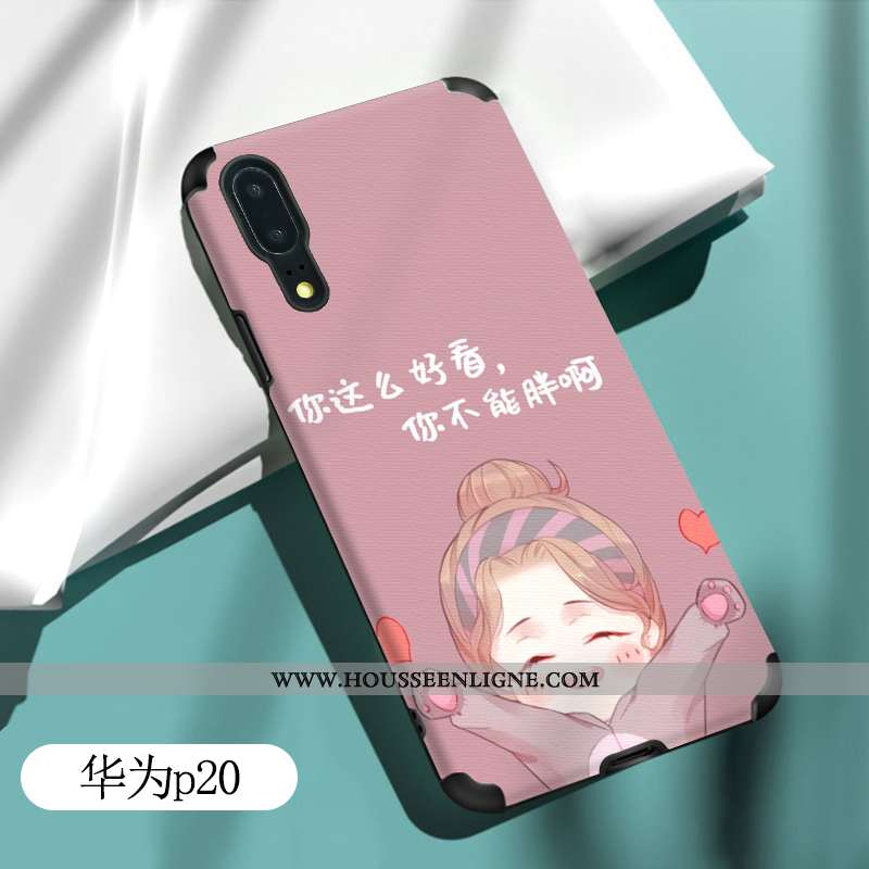 Housse Huawei P20 Fluide Doux Silicone Coque Tout Compris Charmant Étui Légère Verte