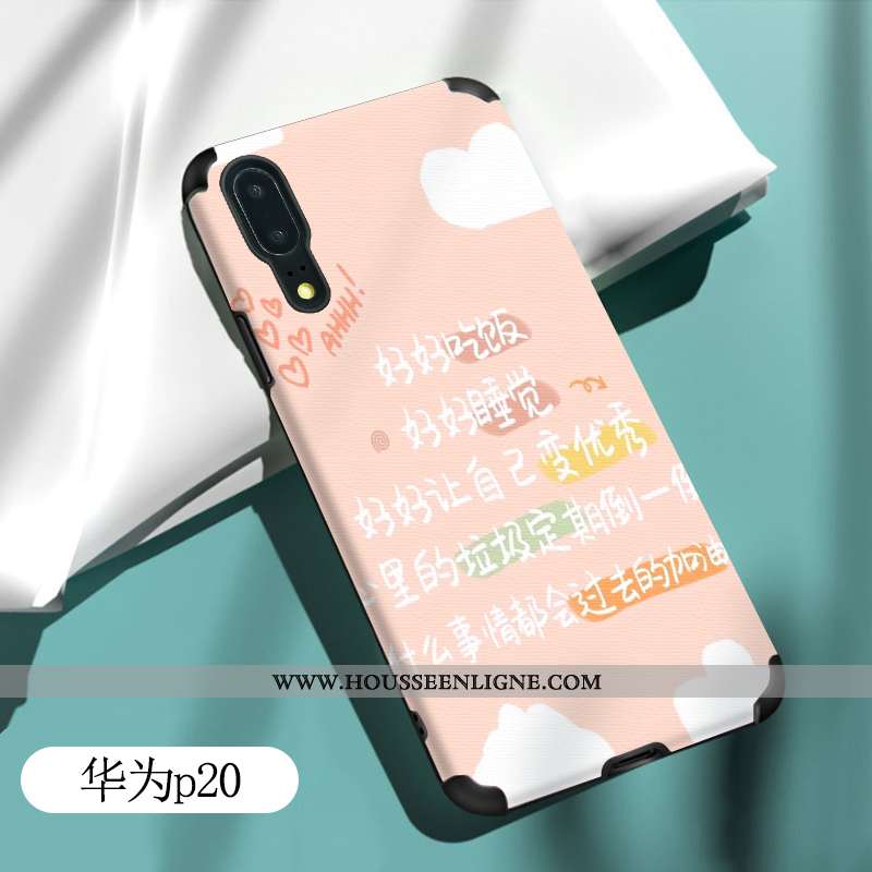 Housse Huawei P20 Fluide Doux Silicone Coque Tout Compris Charmant Étui Légère Verte