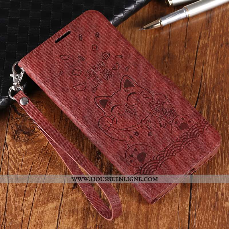 Housse Huawei P20 Lite Cuir Protection Luxe Incassable Téléphone Portable Coque Marron