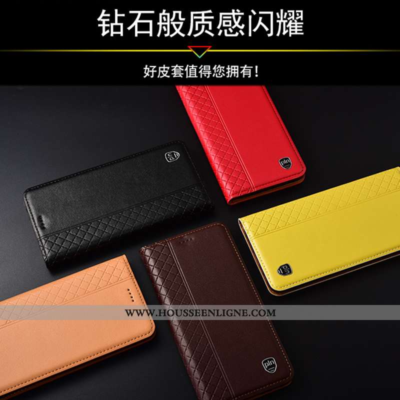 Housse Huawei P20 Lite Cuir Protection Plaid Incassable Marron Tout Compris Véritable