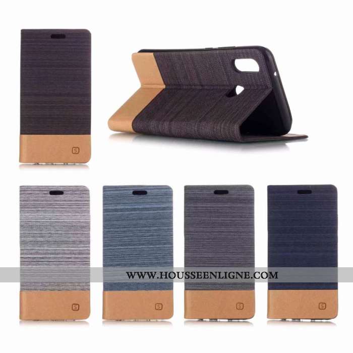 Housse Huawei P20 Lite Cuir Protection Étui Téléphone Portable Coque Clamshell Gris