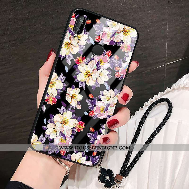 Housse Huawei P20 Lite Personnalité Tendance Tout Compris Verre Tournesol Coque Étui Noir