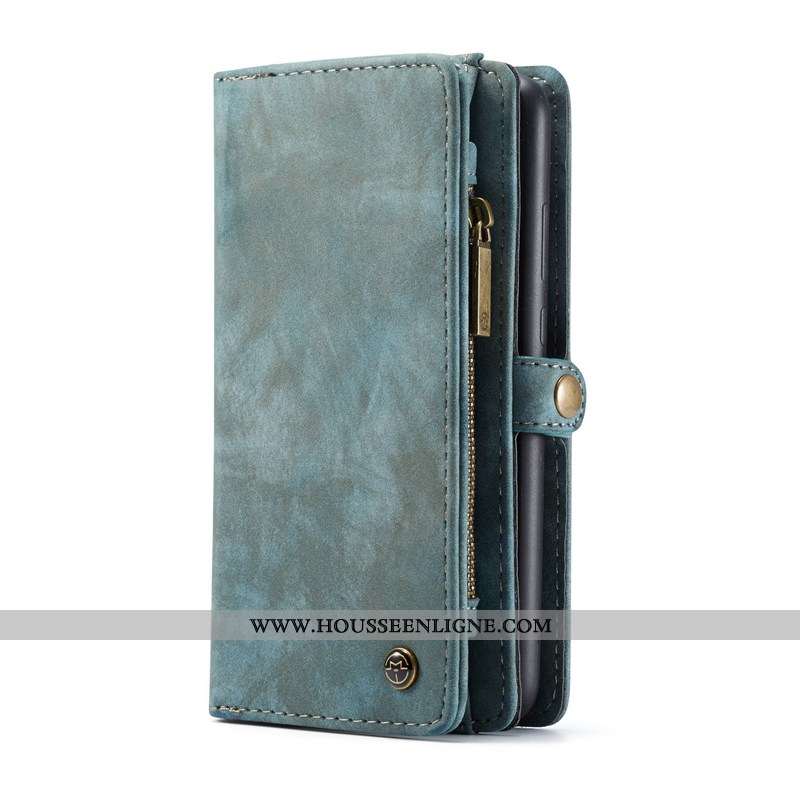 Housse Huawei P20 Lite Protection Portefeuille Cuir Téléphone Portable Sac Carte Vin Rouge Coque Bor