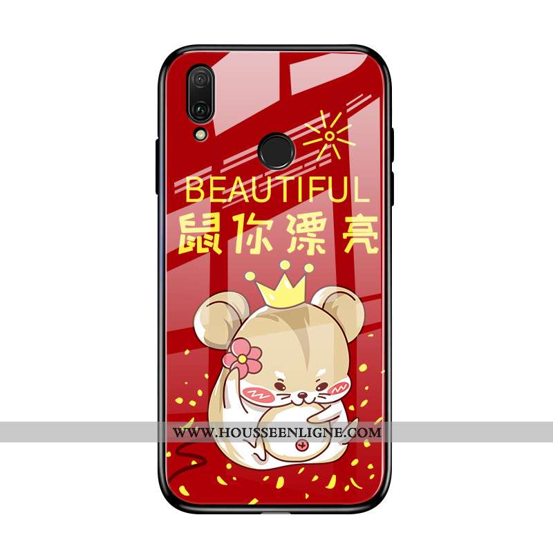 Housse Huawei P20 Lite Protection Verre Étui Rouge Personnalité Membrane Dessin Animé