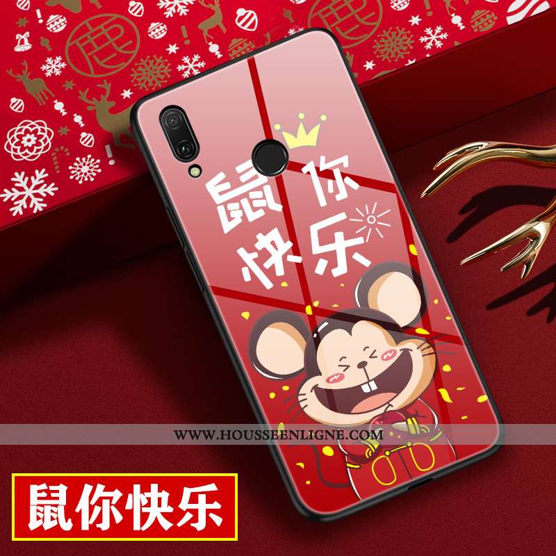 Housse Huawei P20 Lite Protection Verre Étui Rouge Personnalité Membrane Dessin Animé