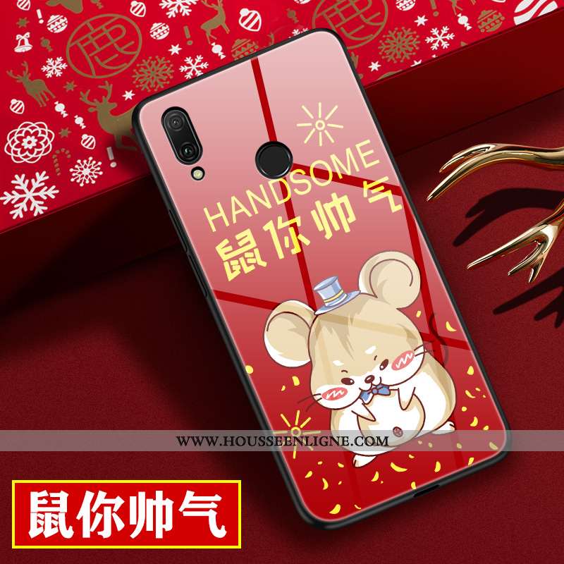 Housse Huawei P20 Lite Protection Verre Étui Rouge Personnalité Membrane Dessin Animé
