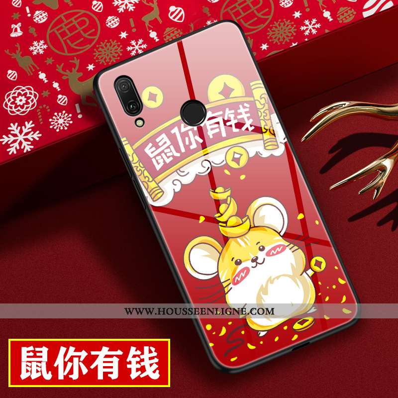 Housse Huawei P20 Lite Protection Verre Étui Rouge Personnalité Membrane Dessin Animé