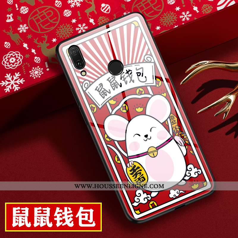 Housse Huawei P20 Lite Protection Verre Étui Rouge Personnalité Membrane Dessin Animé