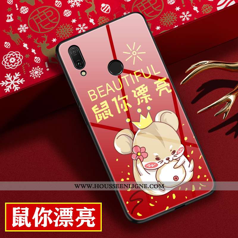 Housse Huawei P20 Lite Protection Verre Étui Rouge Personnalité Membrane Dessin Animé