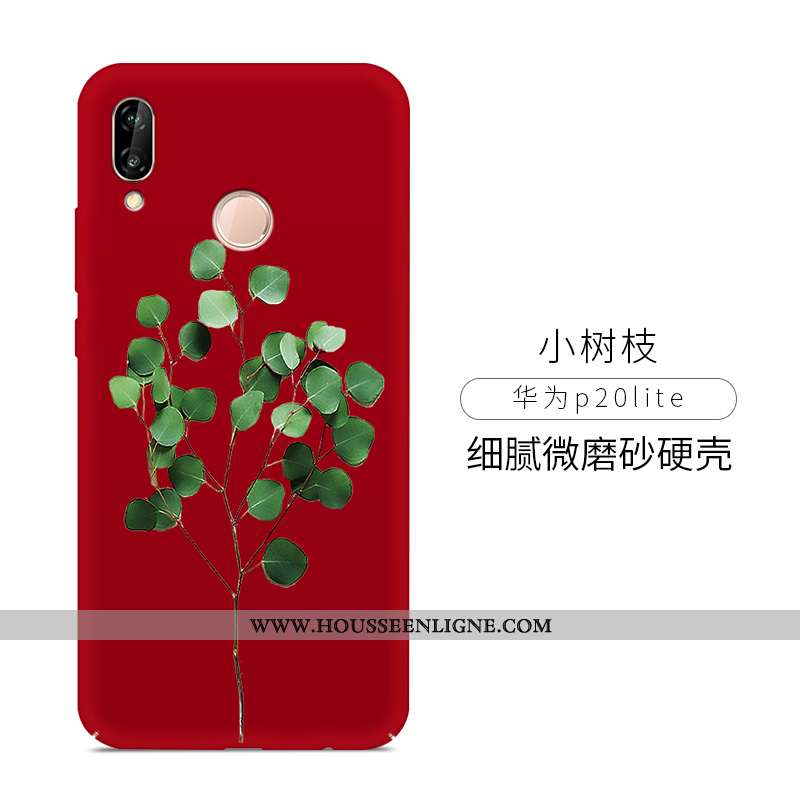Housse Huawei P20 Lite Tendance Protection Coque Jeunesse Difficile Simple Téléphone Portable Rouge