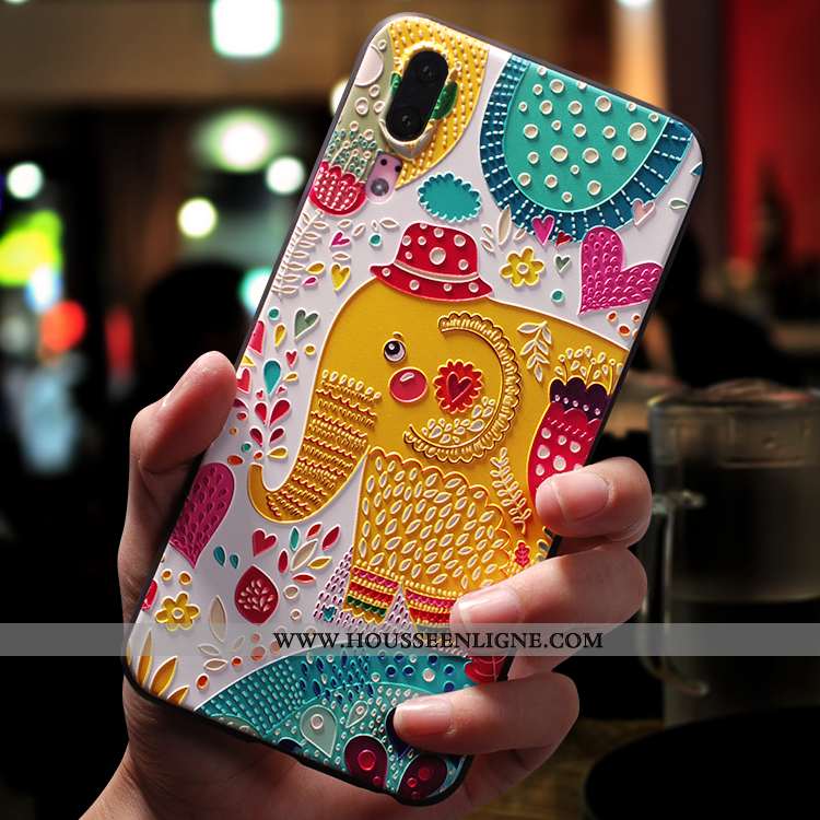 Housse Huawei P20 Légère Silicone Tendance Délavé En Daim Étui Téléphone Portable Protection Rose