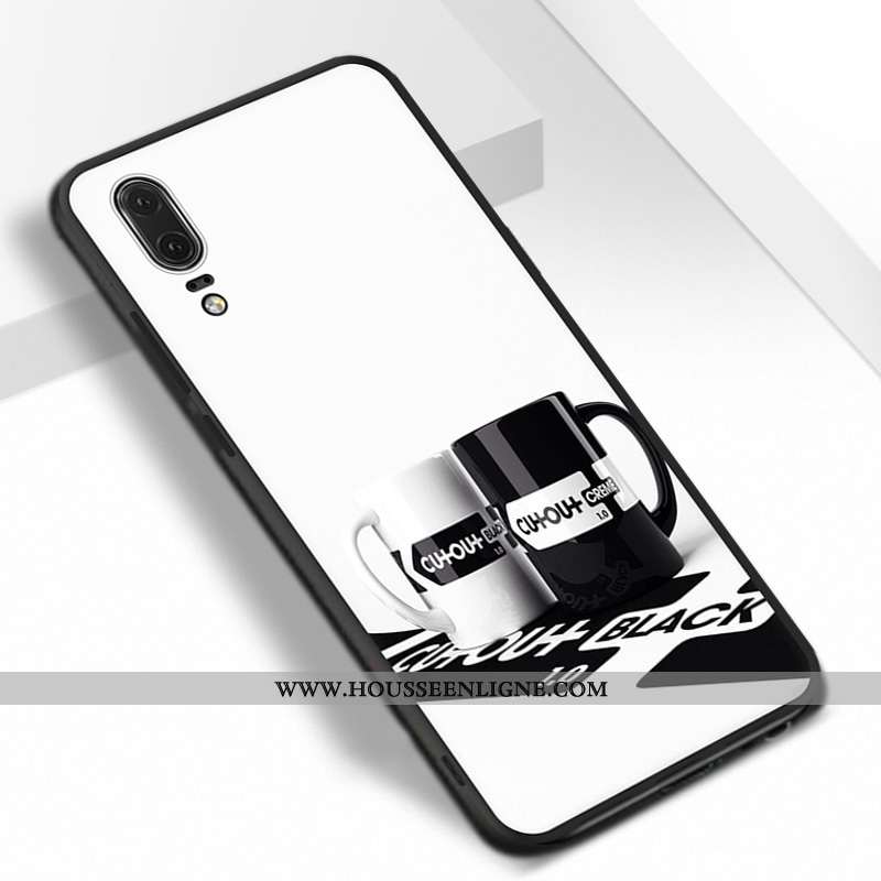 Housse Huawei P20 Ornements Suspendus Fluide Doux Silicone Rouge Téléphone Portable Protection Coque