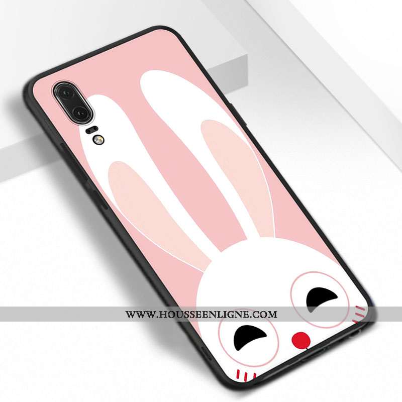 Housse Huawei P20 Ornements Suspendus Fluide Doux Silicone Rouge Téléphone Portable Protection Coque