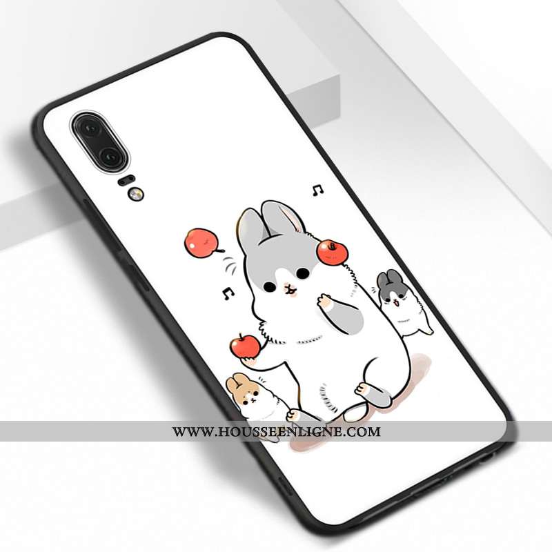Housse Huawei P20 Ornements Suspendus Fluide Doux Silicone Rouge Téléphone Portable Protection Coque